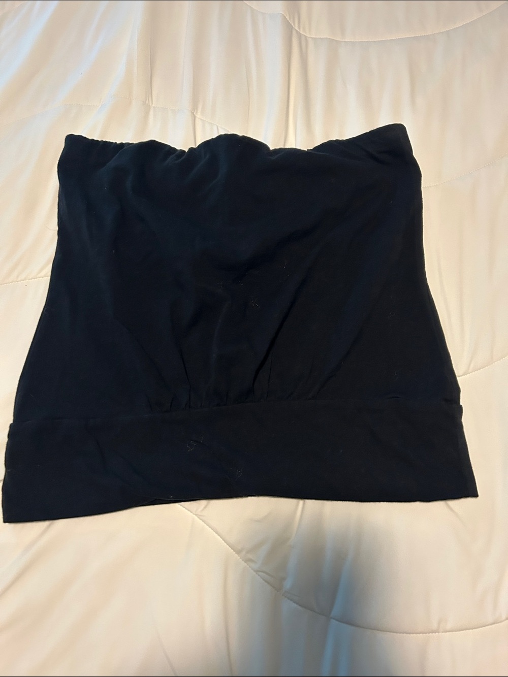 Boston Proper Black Bandeau Tube Top w/shelf bra. Sz M.